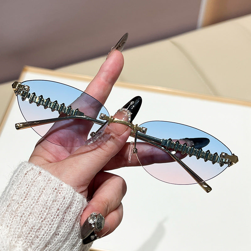 Women's fashionable glasses with elegant golden frame Bowlift