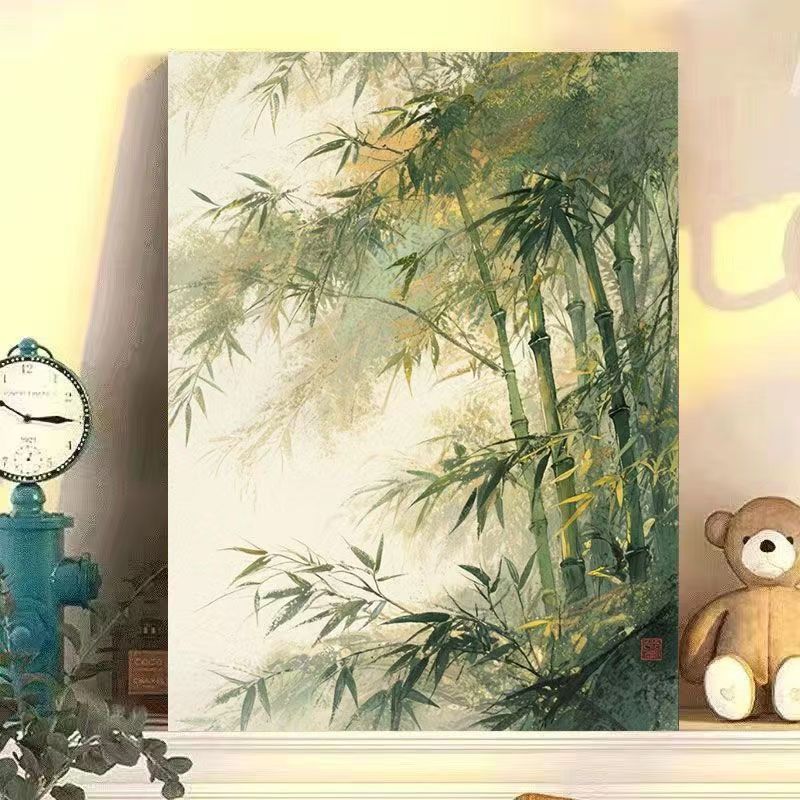 Serene Bamboo and Cherry Blossom Wall Art Bowlift