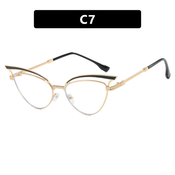 Women's Cat-Eye Glasses with Filigree Design Element Bowlift