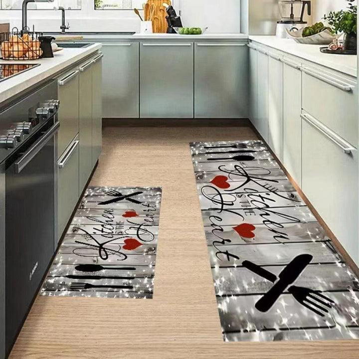 Anti-Fatigue Memory Foam Kitchen Runner and Square Mat Set with Non-Slip Backing Bowlift