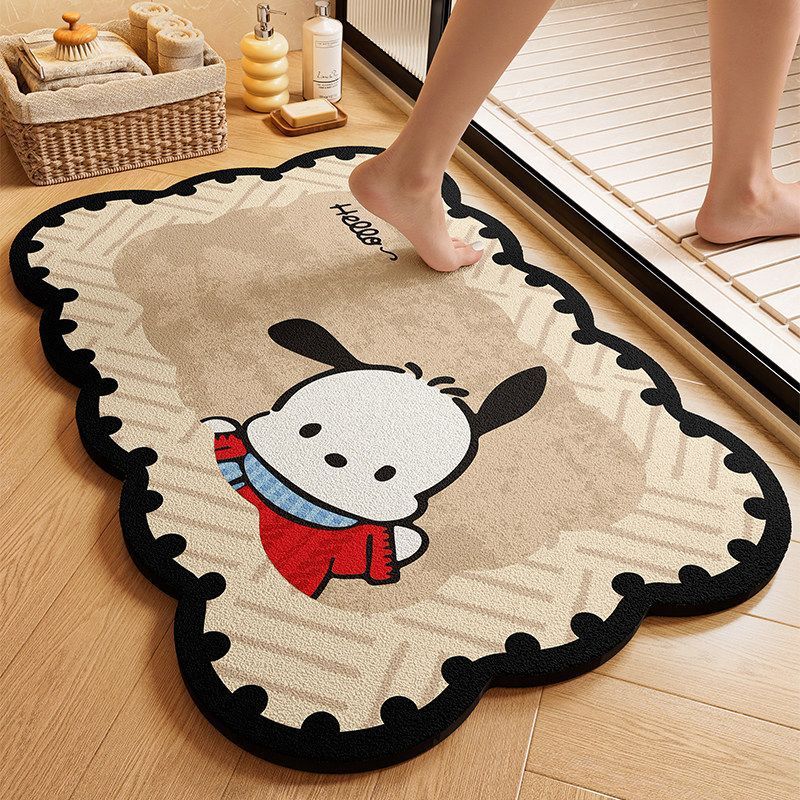 Playful Cat-Themed Plush Bath Mat