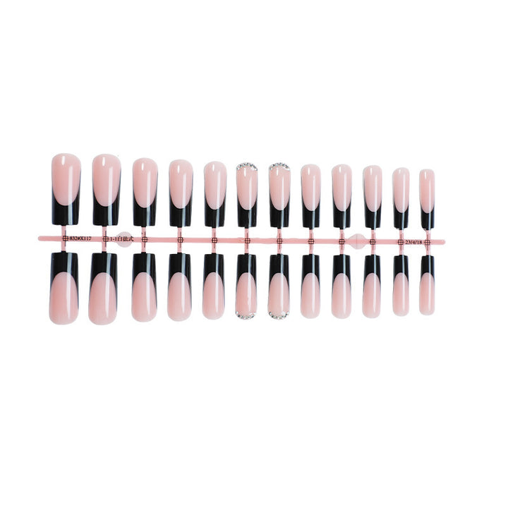 Creative nail art set with elegant black-pink design Bowlift