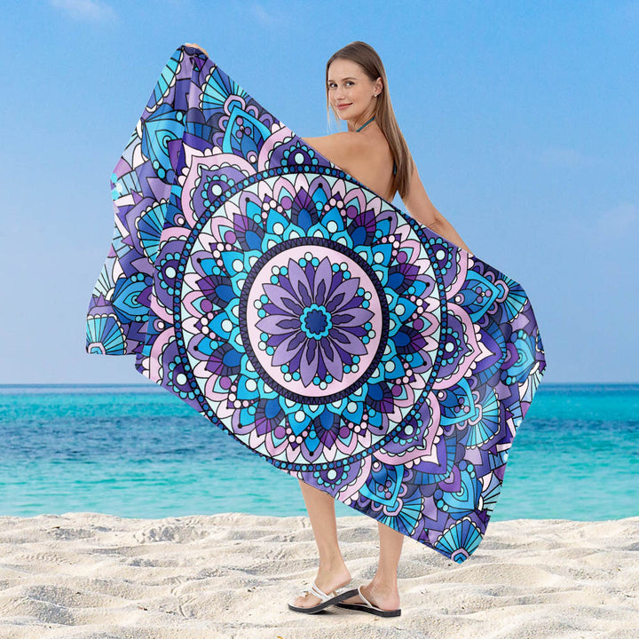 Beach towel with artistic mandala design Bowlift