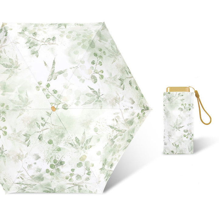 Women's compact umbrella with elegant leaf design Bowlift