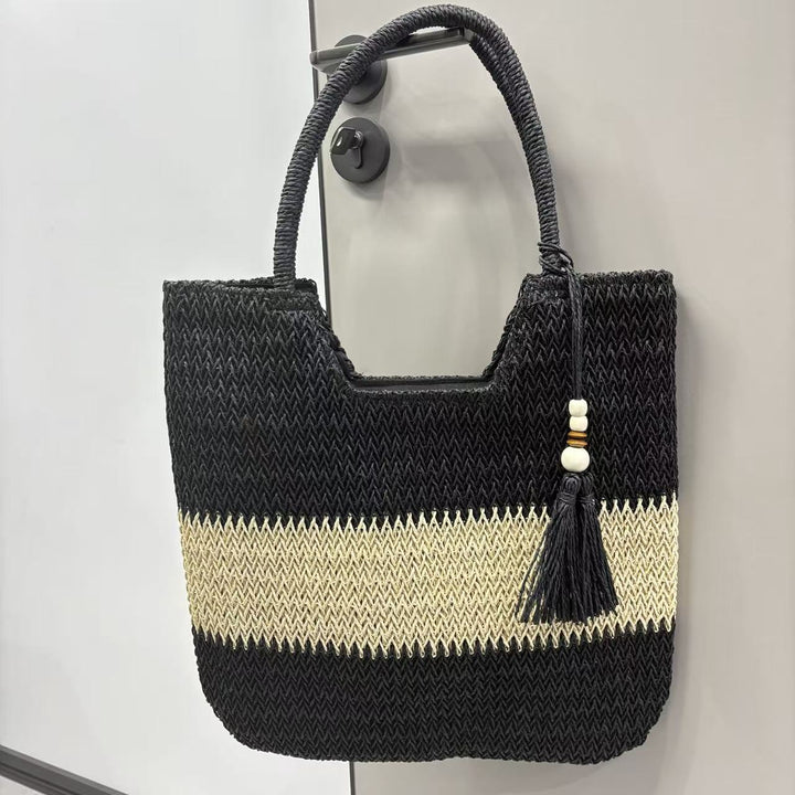 Trendy Braided Tote Bag Bowlift