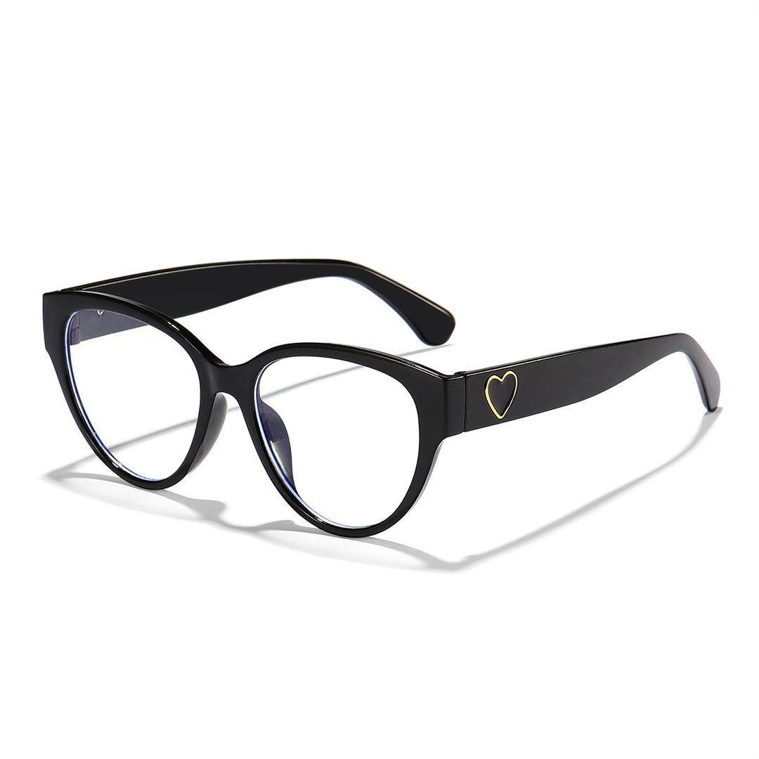 Ladies Cat-Eye Sunglasses with Heart-Shaped Detail and UV Protection Bowlift