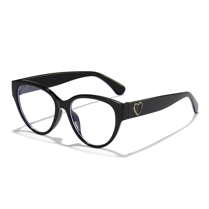 Ladies Cat-Eye Sunglasses with Heart-Shaped Detail and UV Protection Bowlift