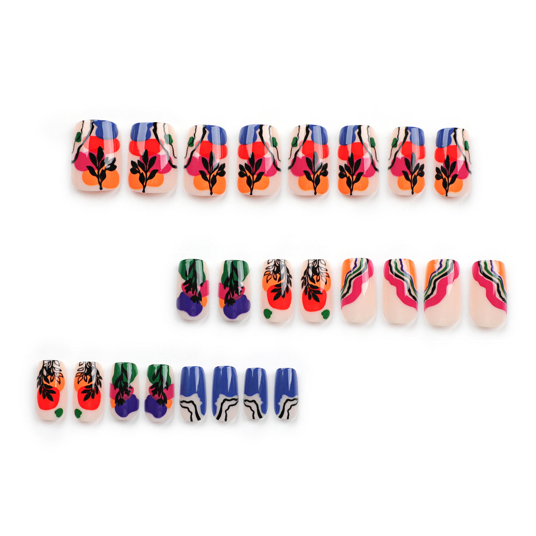Artistic nail design with colorful accents Bowlift