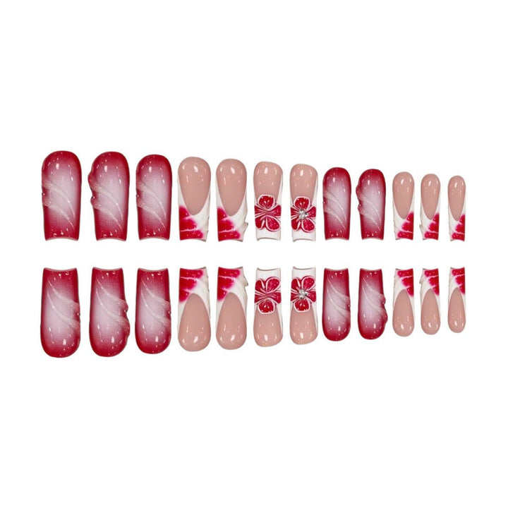 Floral and Artistic Press-On Nail Art Bowlift