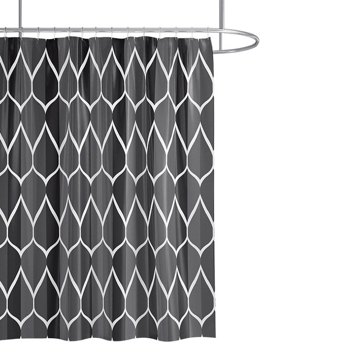 Women's Contemporary Diamond Pattern Shower Curtain Bowlift