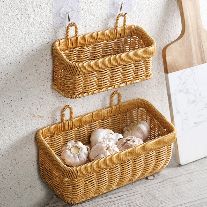 Handwoven Multi-Compartment Storage Basket Bowlift