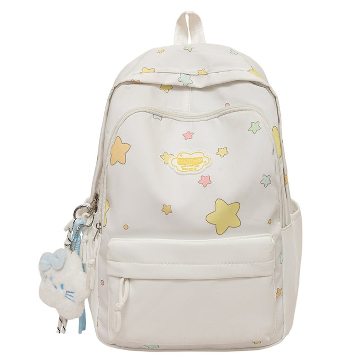 Playful Starry Print Backpack Bowlift