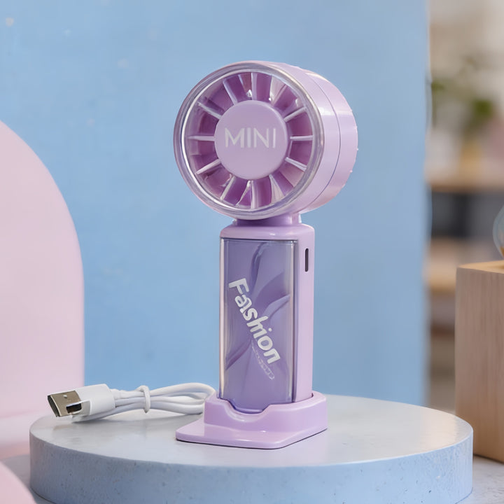 Women's Portable USB Hand Fan with Ergonomic Handle Bowlift