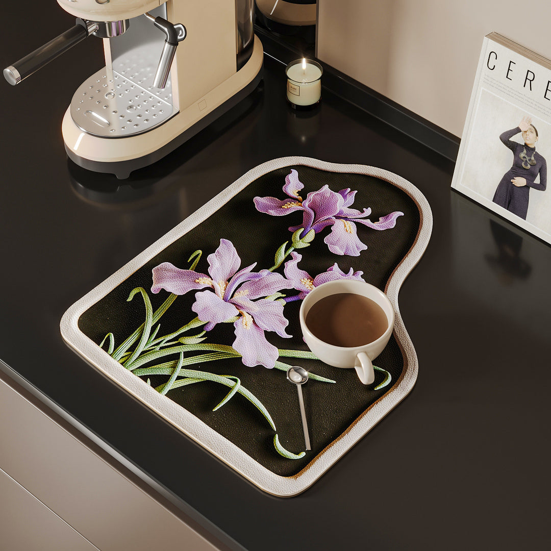 Decorative Floral Kitchen Mat Bowlift