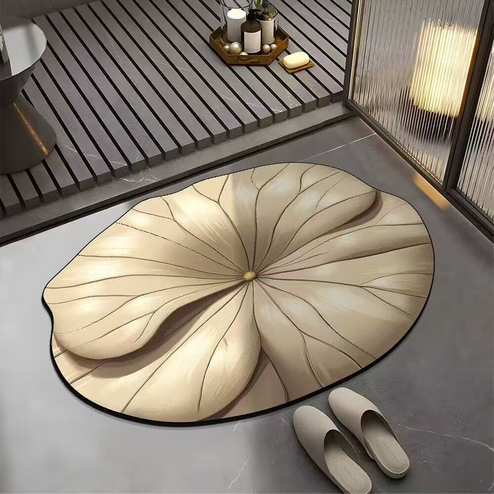 Floral Design Bath Mat Bowlift