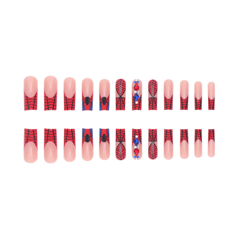 Spider-Man Inspired Press-On Nail Art Bowlift