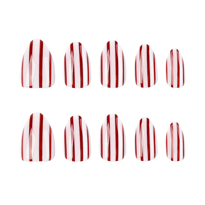 Artistic nail art with striped design Bowlift