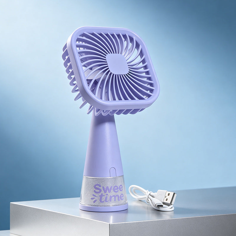 Women Portable Mini Fan with USB Charging Function and Flexible Tilt Bowlift