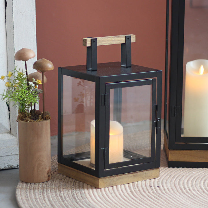 Decorative Lantern with Wooden Handle Bowlift