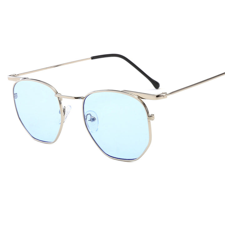 Women's fashionable geometric sunglasses with elegant metal frame Bowlift
