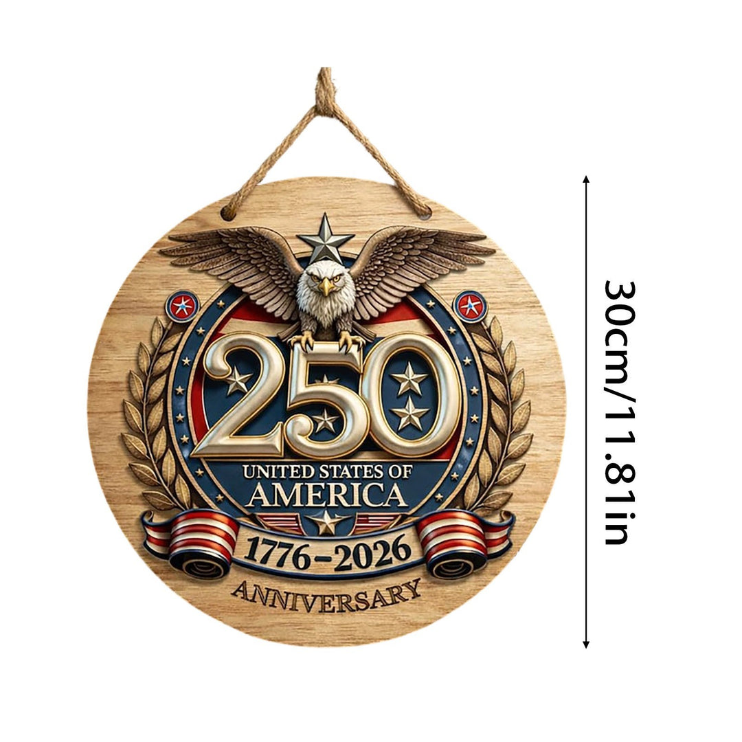 Unisex nan patriotic anniversary commemorative circular resin wall plaque with high-relief eagle Liberty Bell and Statue of Liberty personalization Bowlift
