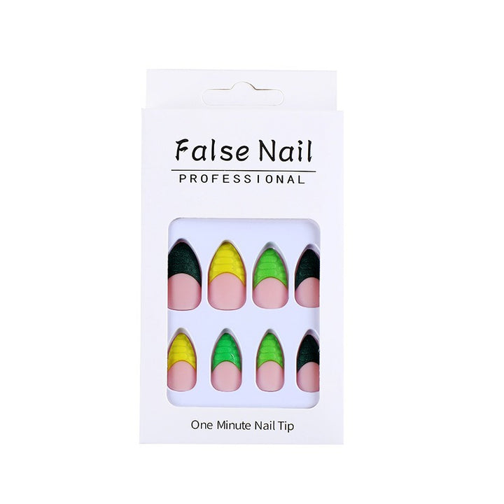 Creative artificial nails with trendy geometric design Bowlift