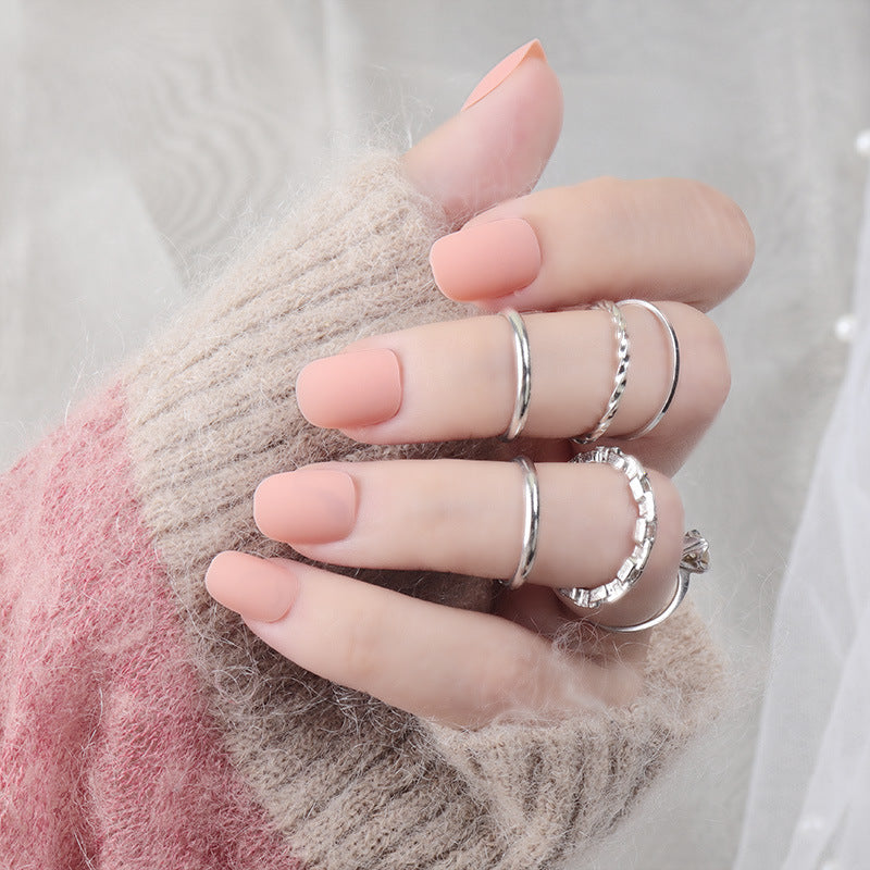Matte Press-On Nail Set Bowlift