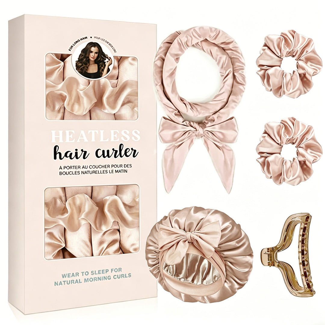 Satin Heatless Hair Curling Set