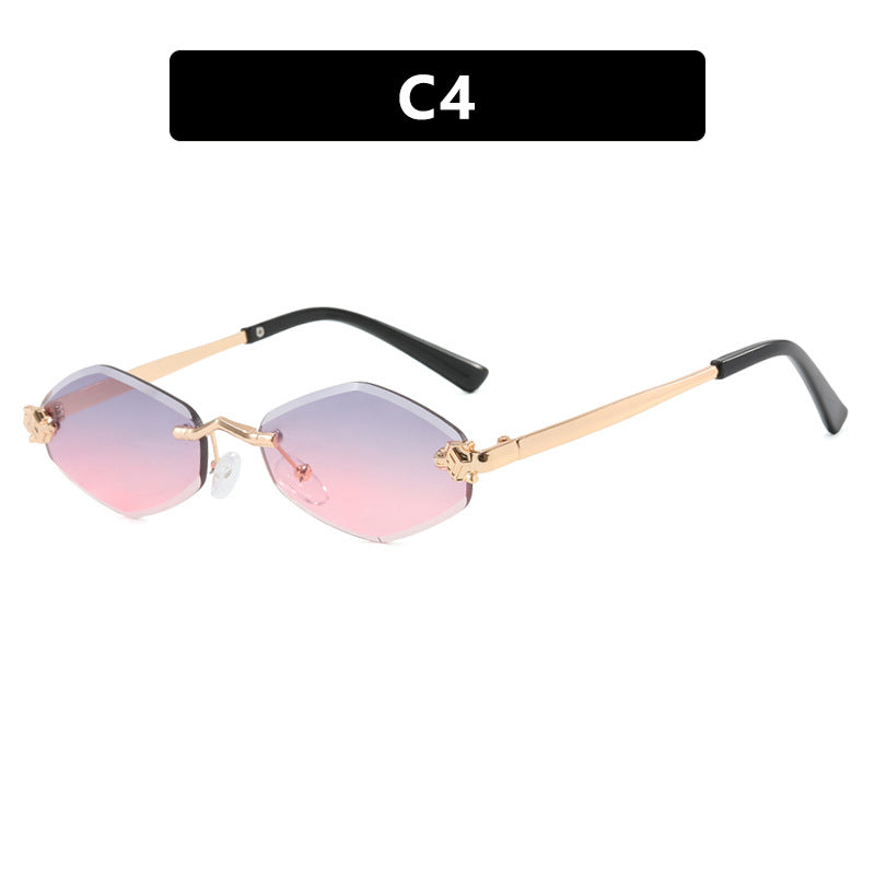Women's geometric sunglasses with double metal frame and protective lenses Bowlift