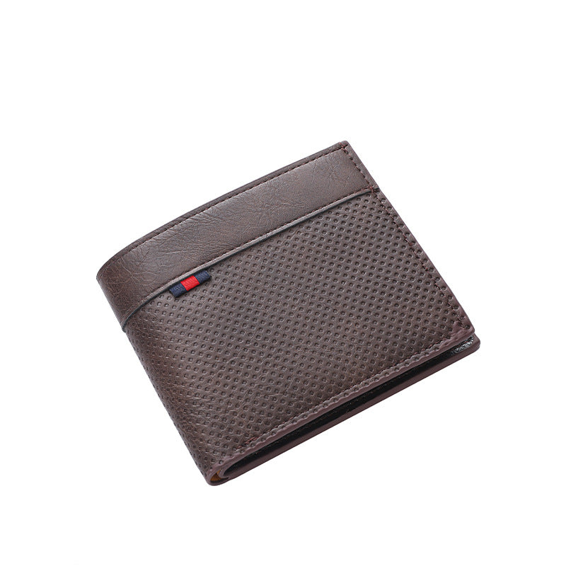 Textured Bi-Fold Leather Wallet Bowlift