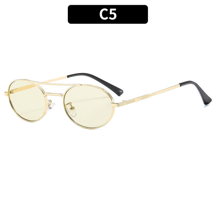 Retro-Inspired Oval Shape Sunglasses