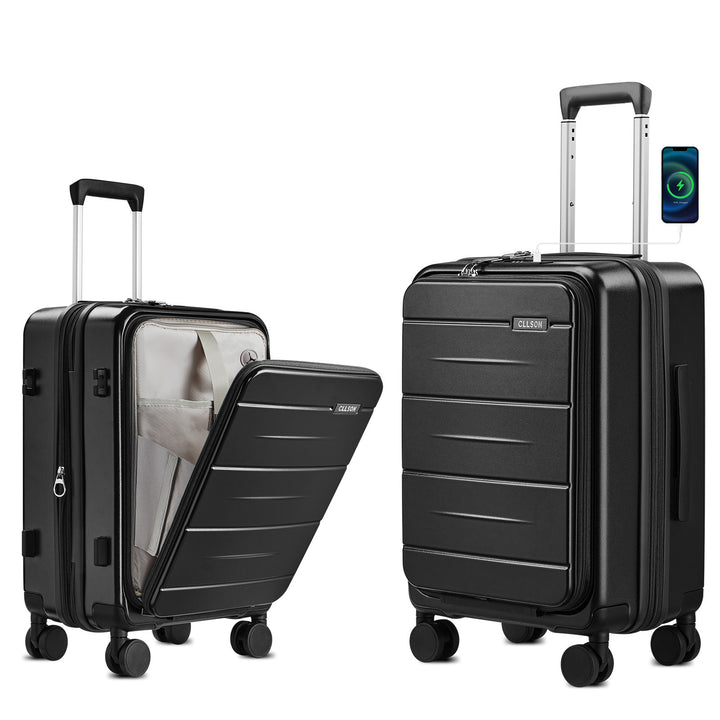 Unisex Multi-Functional Hard Shell Trolley Suitcase Bowlift