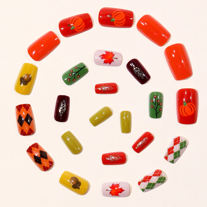 Autumn-Themed 3D Nail Art Set Bowlift