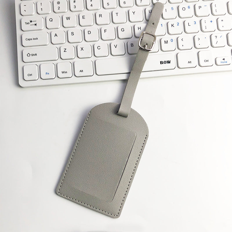 Premium Leather Luggage Tag with Adjustable Strap and ID Window Bowlift