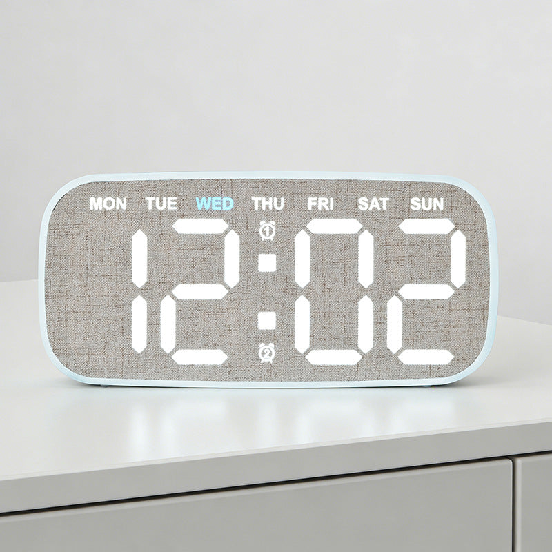 Digital Alarm Clock with Date and Day of the Week Display Bowlift