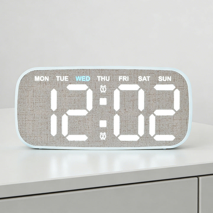 Digital Alarm Clock with Date and Day of the Week Display Bowlift