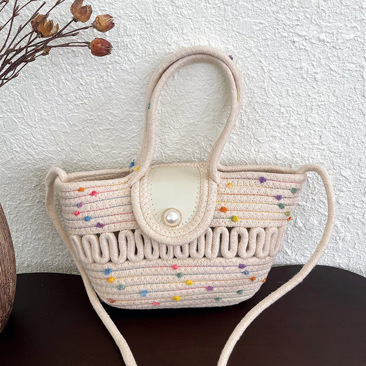 WoCharming Woven Mini Tote Bag Bowlift