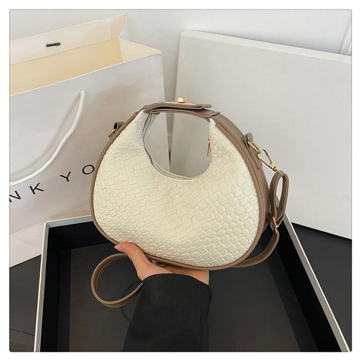WoTextured Leather Hobo Bag Bowlift