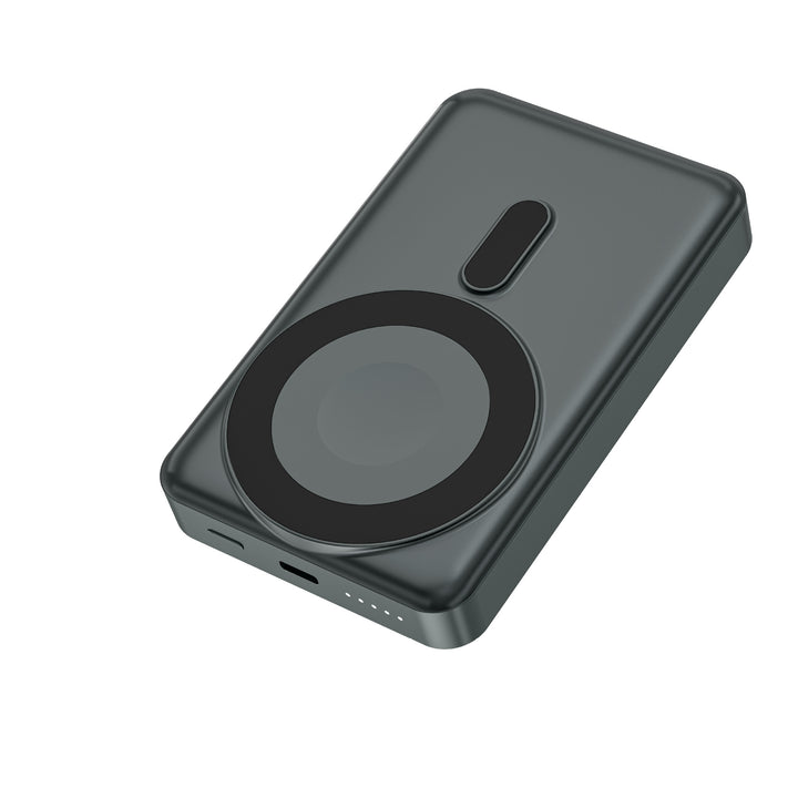 Magnetic power bank with high-speed charging and integrated Qi technology Bowlift