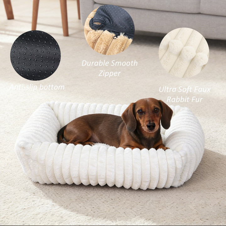 Plush Bolstered dog bed