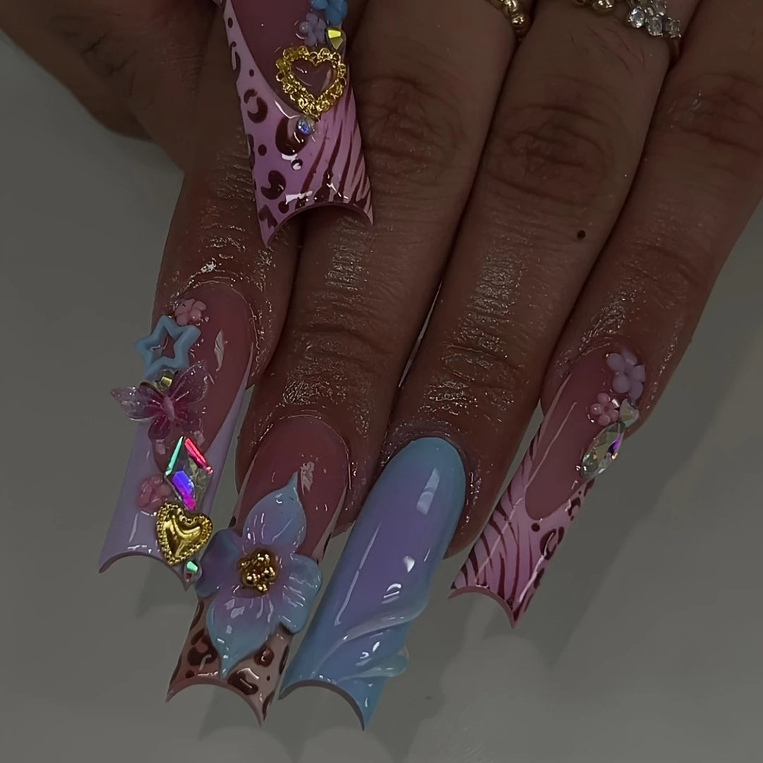 Decorative Long Nail Art Enhancements Bowlift