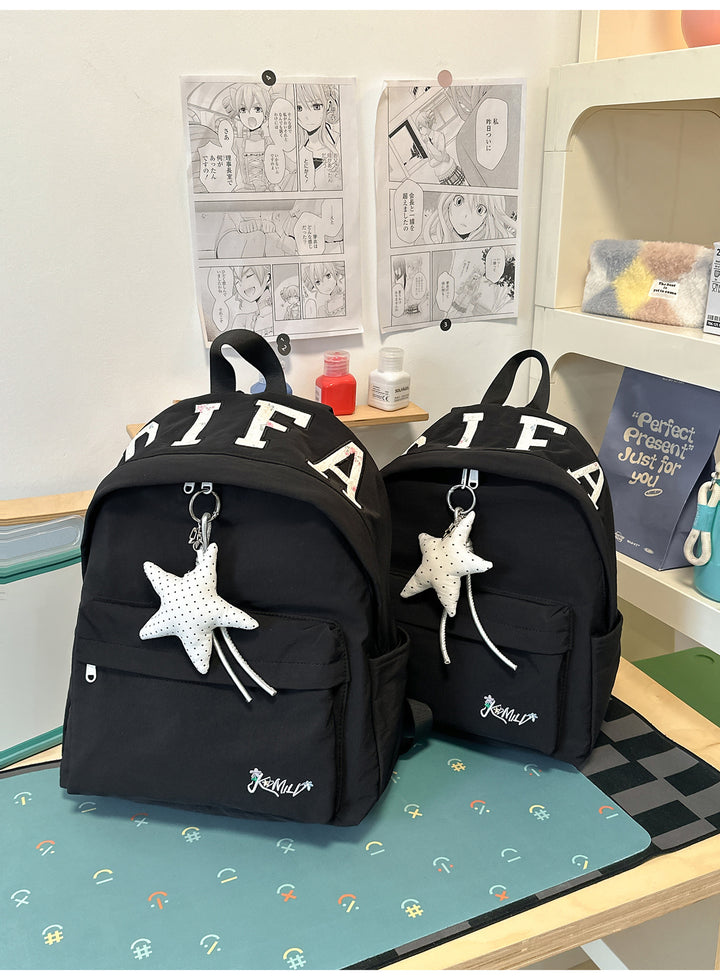 Trendy Star-Embellished Backpack
