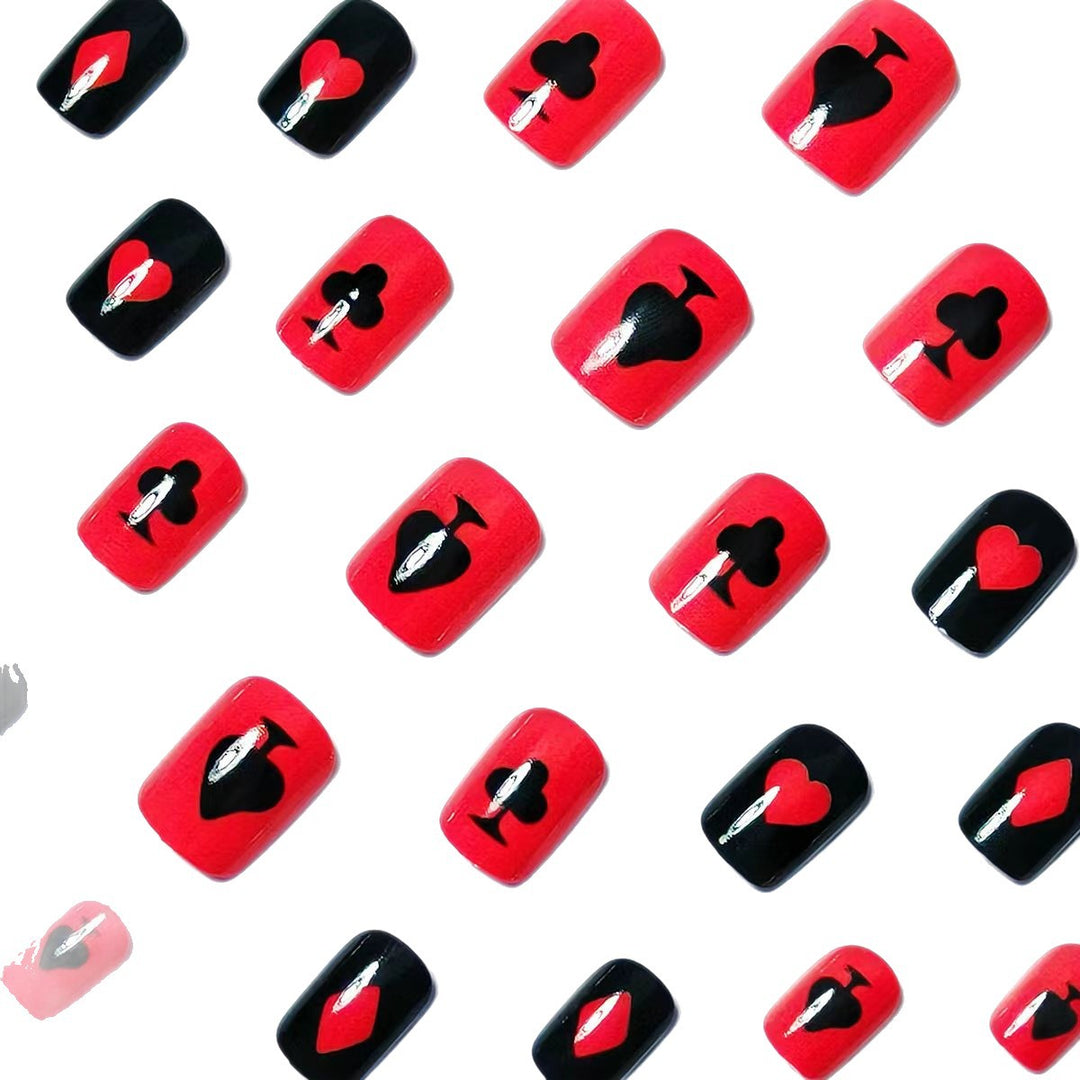 Creative Playing Card Nail Design Set Bowlift