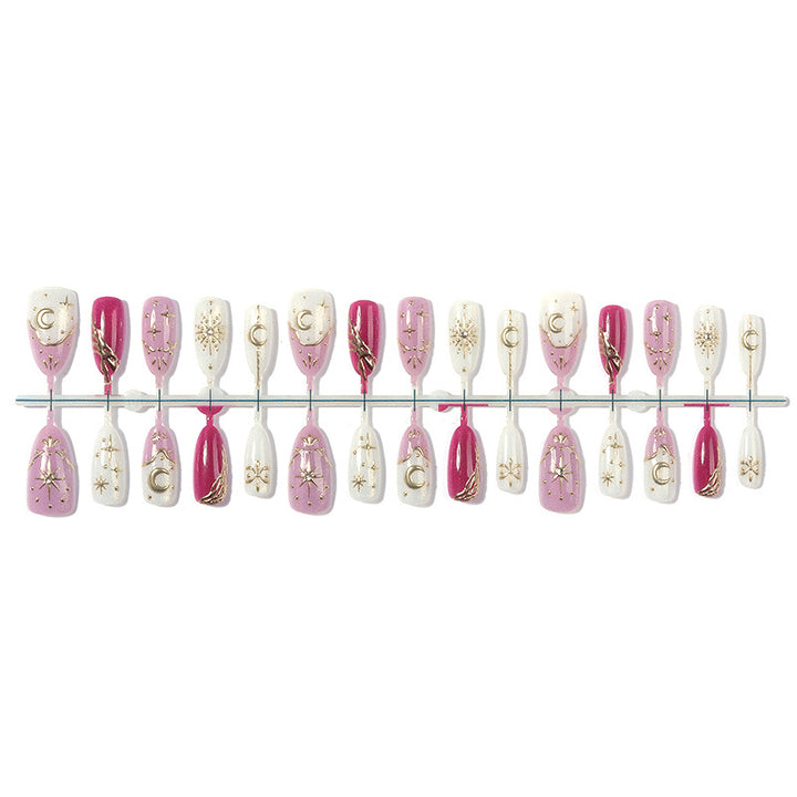 Celestial Theme Press-On Nail Art Set Bowlift