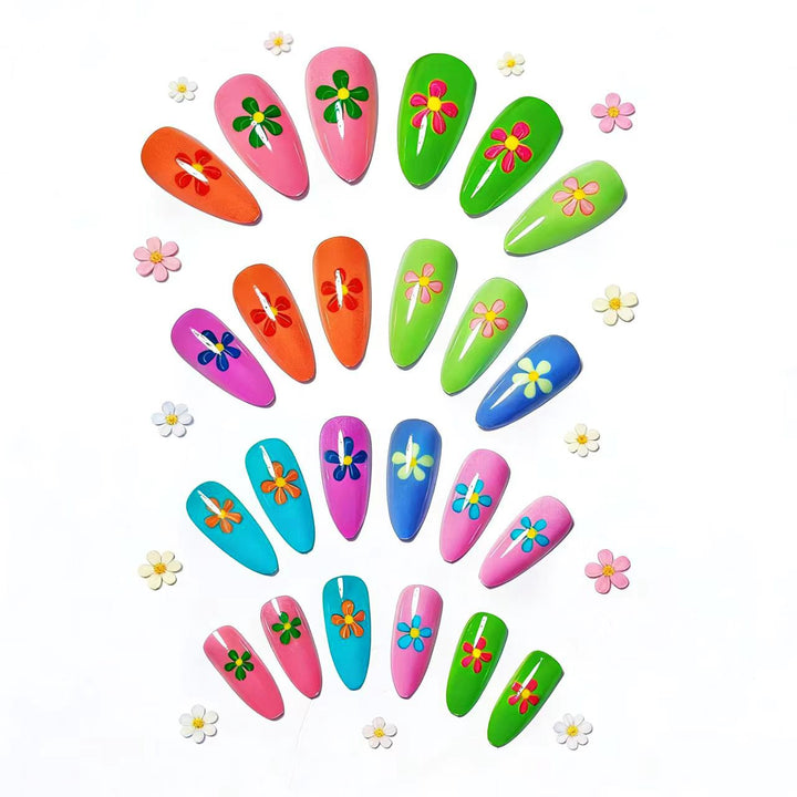 Decorative 3D Floral Nail Art Bowlift