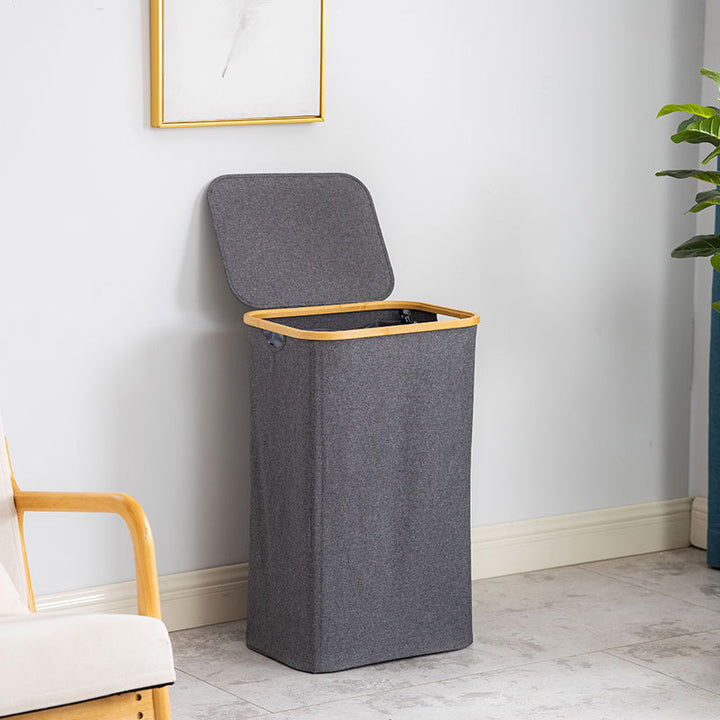 Elegant laundry basket with removable lid Bowlift