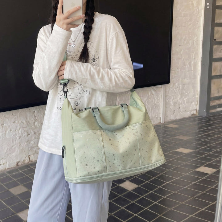 Elegant Sports Bag with Sparkling Star Pattern Bowlift