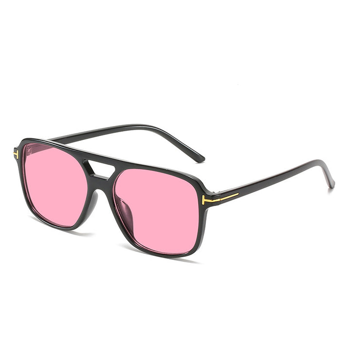 Square Frame Sunglasses with Unique Lens Cut Bowlift