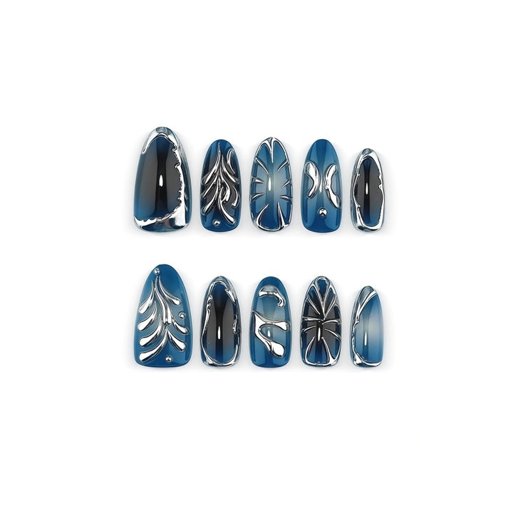 Artificial nails in the elegant leaf design Bowlift