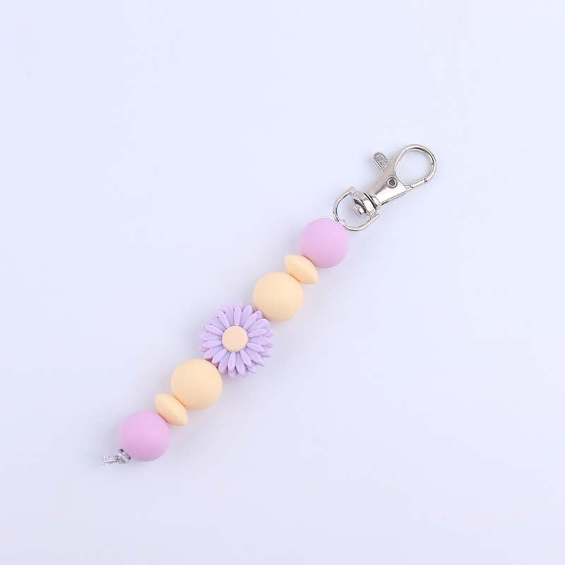Decorative Silicone Beaded Keychain Holder Bowlift